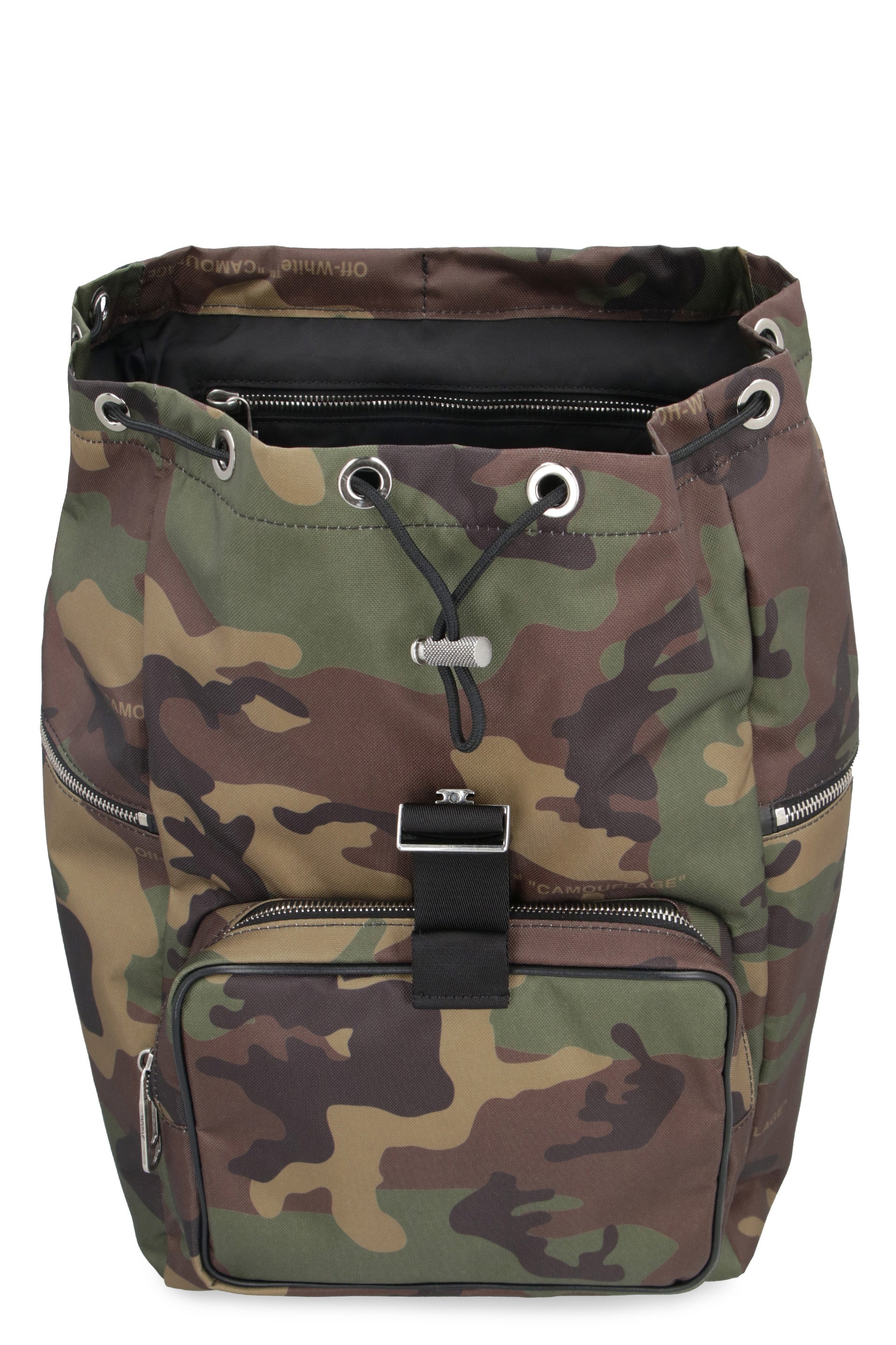 ARROW TUC COATED CANVAS BACKPACK Off-White