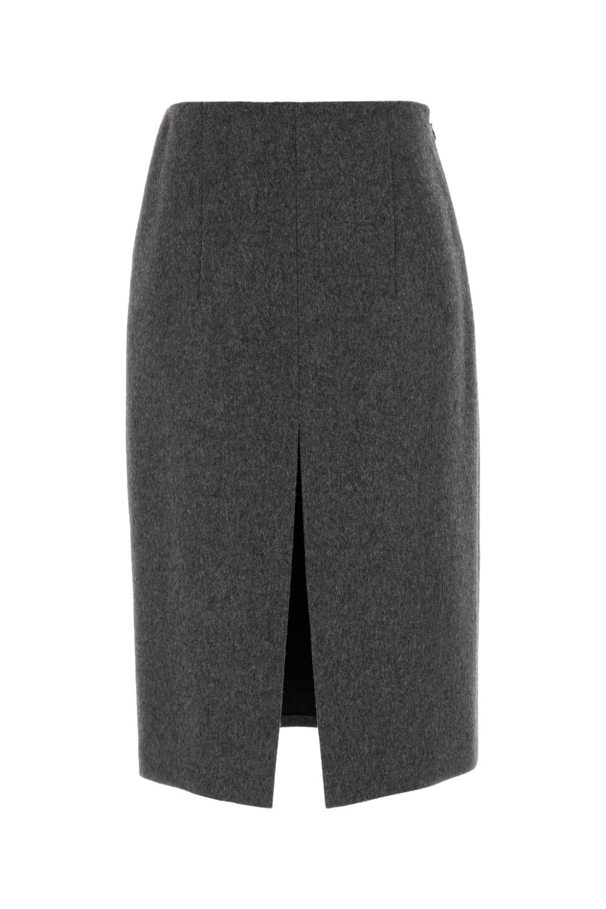 DARK GREY WOOL SKIRT Prada GREY 38