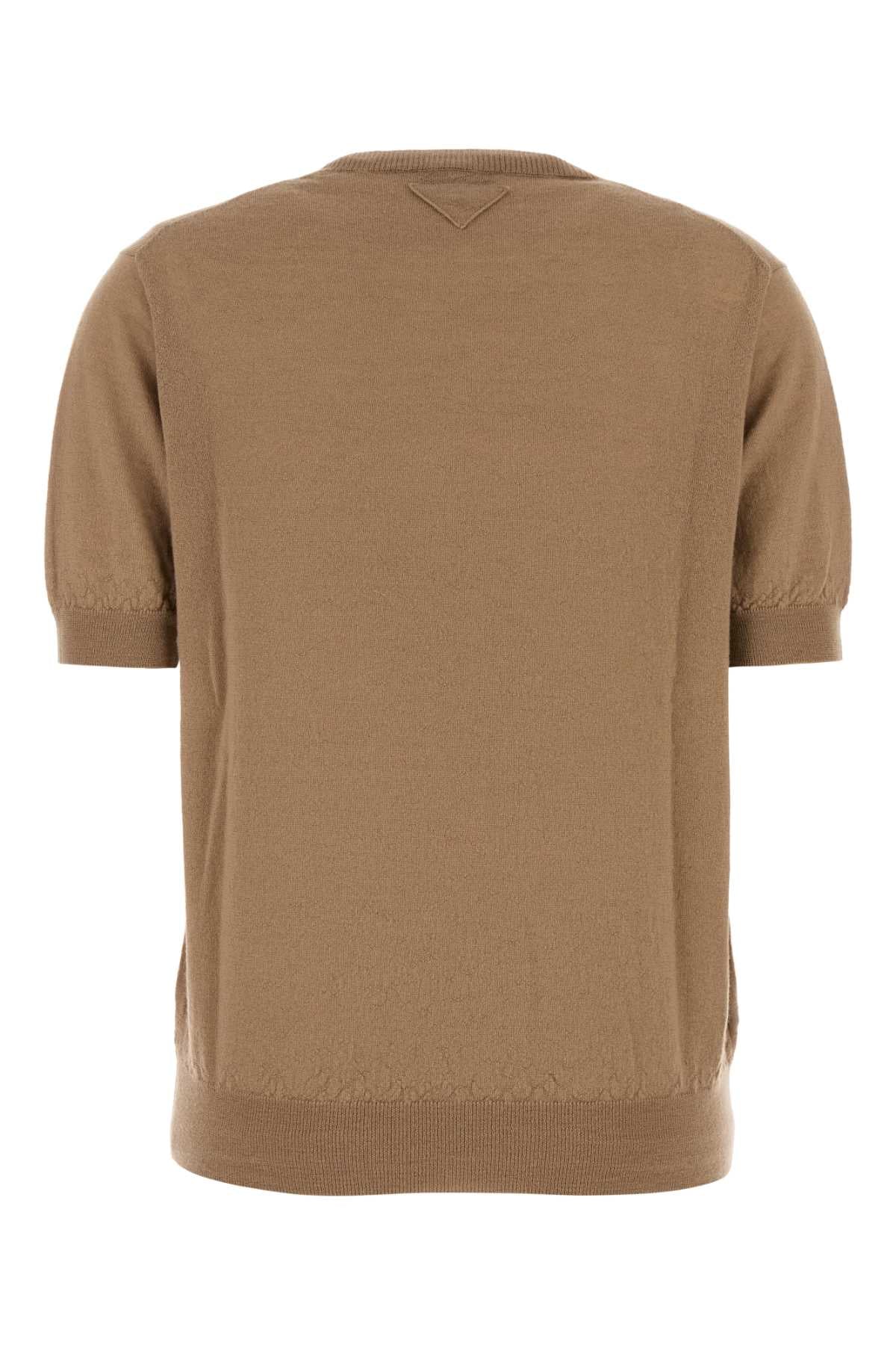 CAMEL CASHMERE SWEATER Prada