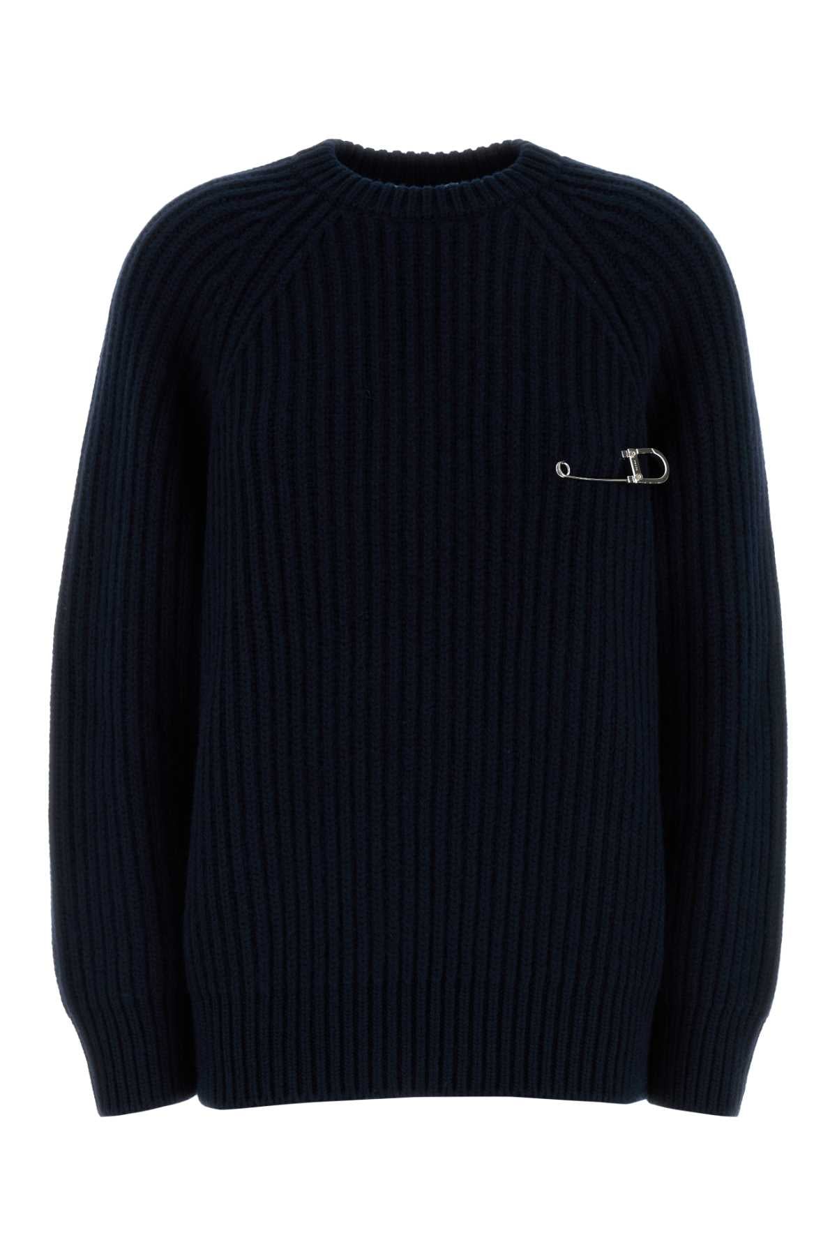 DARK BLUE WOOL BLEND SWEATER Prada BLUE 40