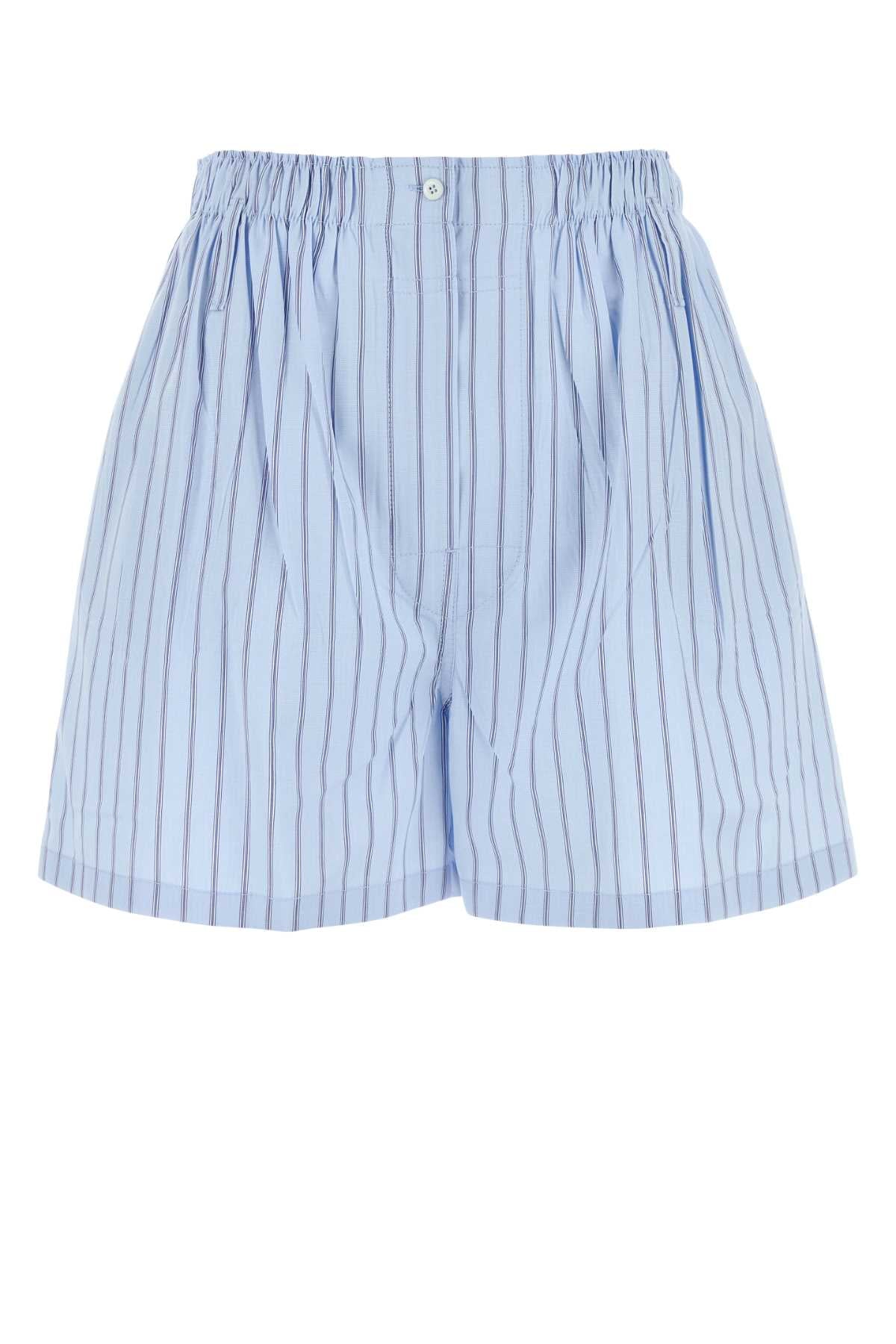 EMBROIDERED POPLIN SHORTS Prada STRIPPED 42