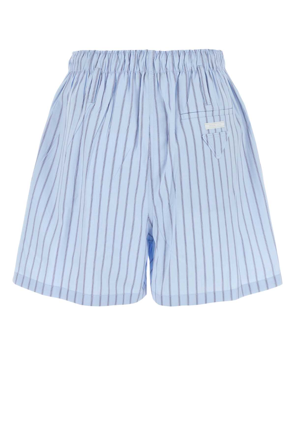 EMBROIDERED POPLIN SHORTS Prada