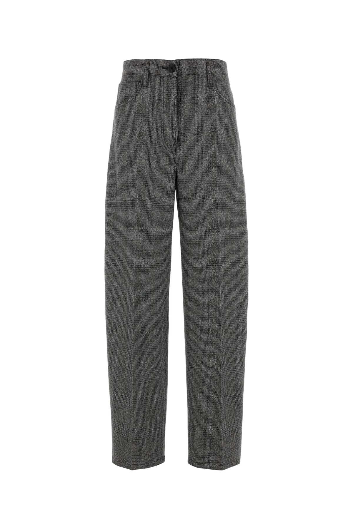 EMBROIDERED GLENCHECK PANT Prada CHECKED 42