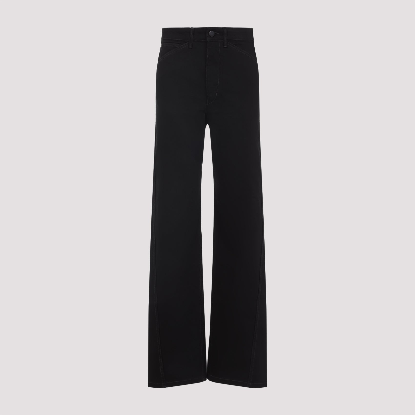 BLACK COTTON TROUSERS Lemaire
