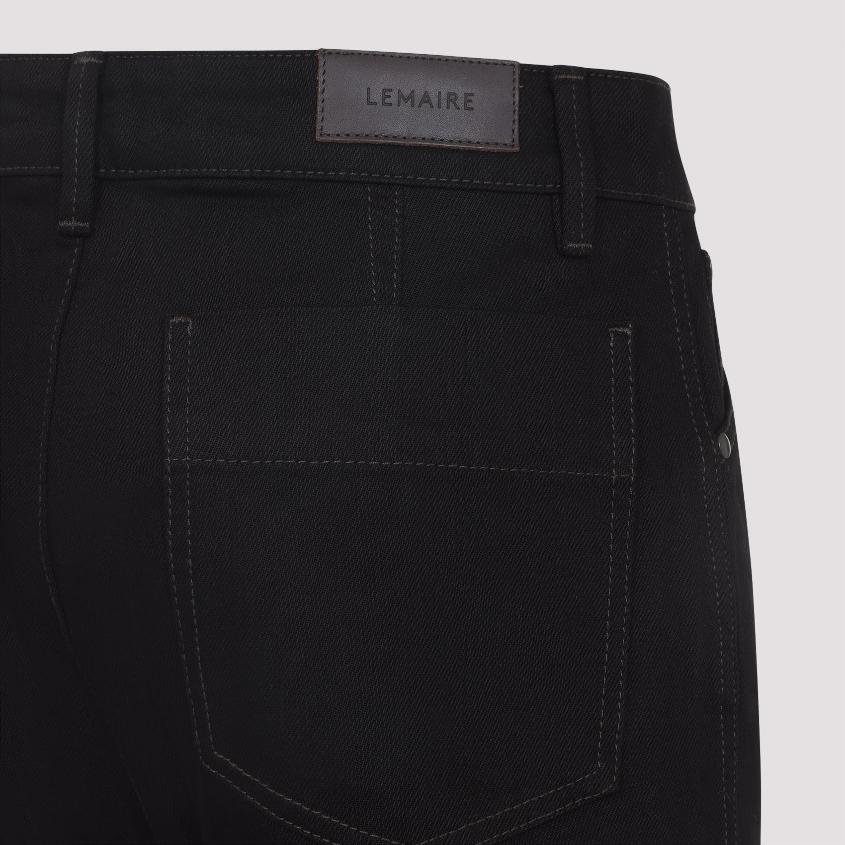 BLACK COTTON TROUSERS Lemaire