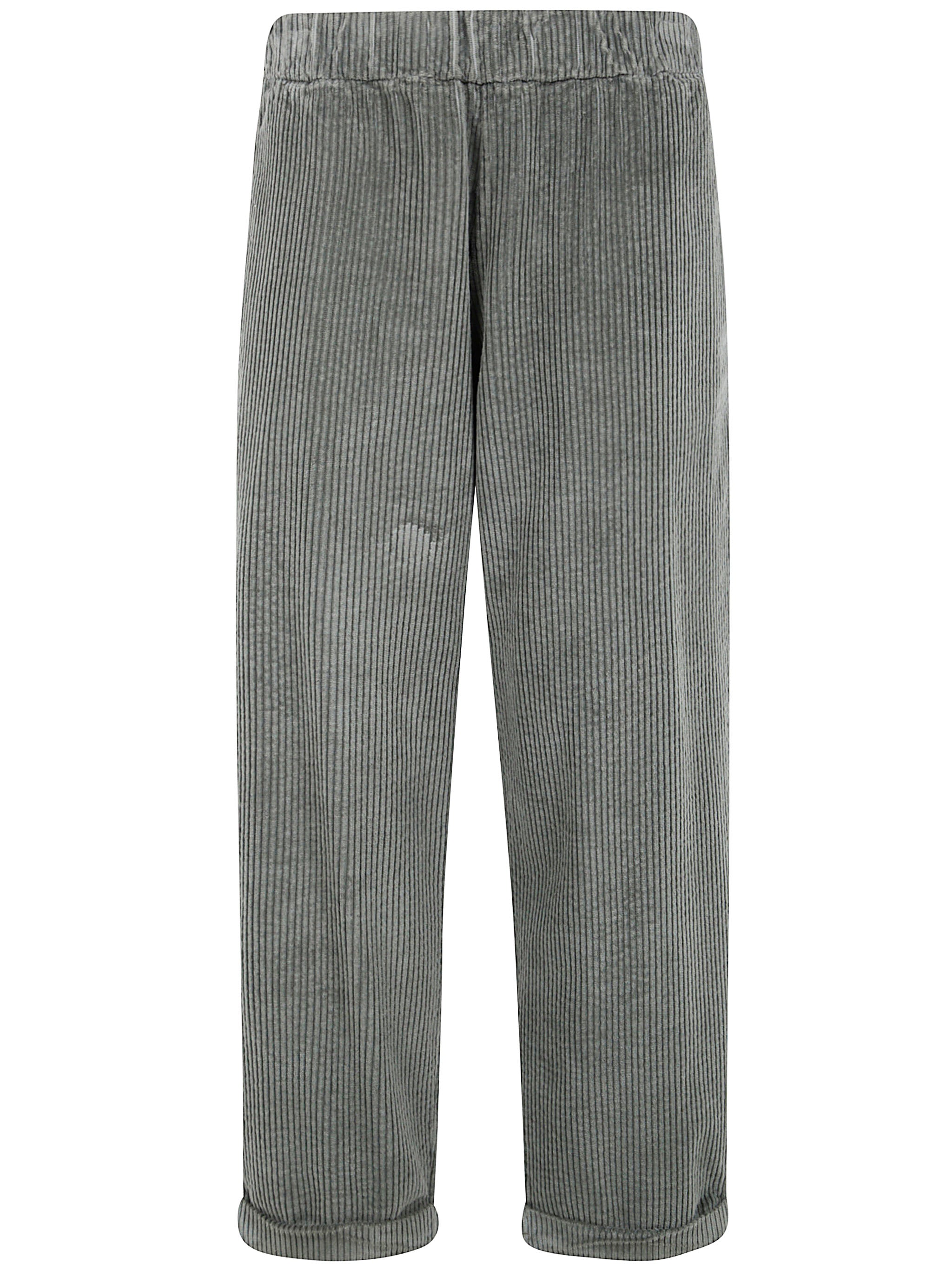 VELVET "PARIDE" TROUSERS LABO.ART GREEN 1