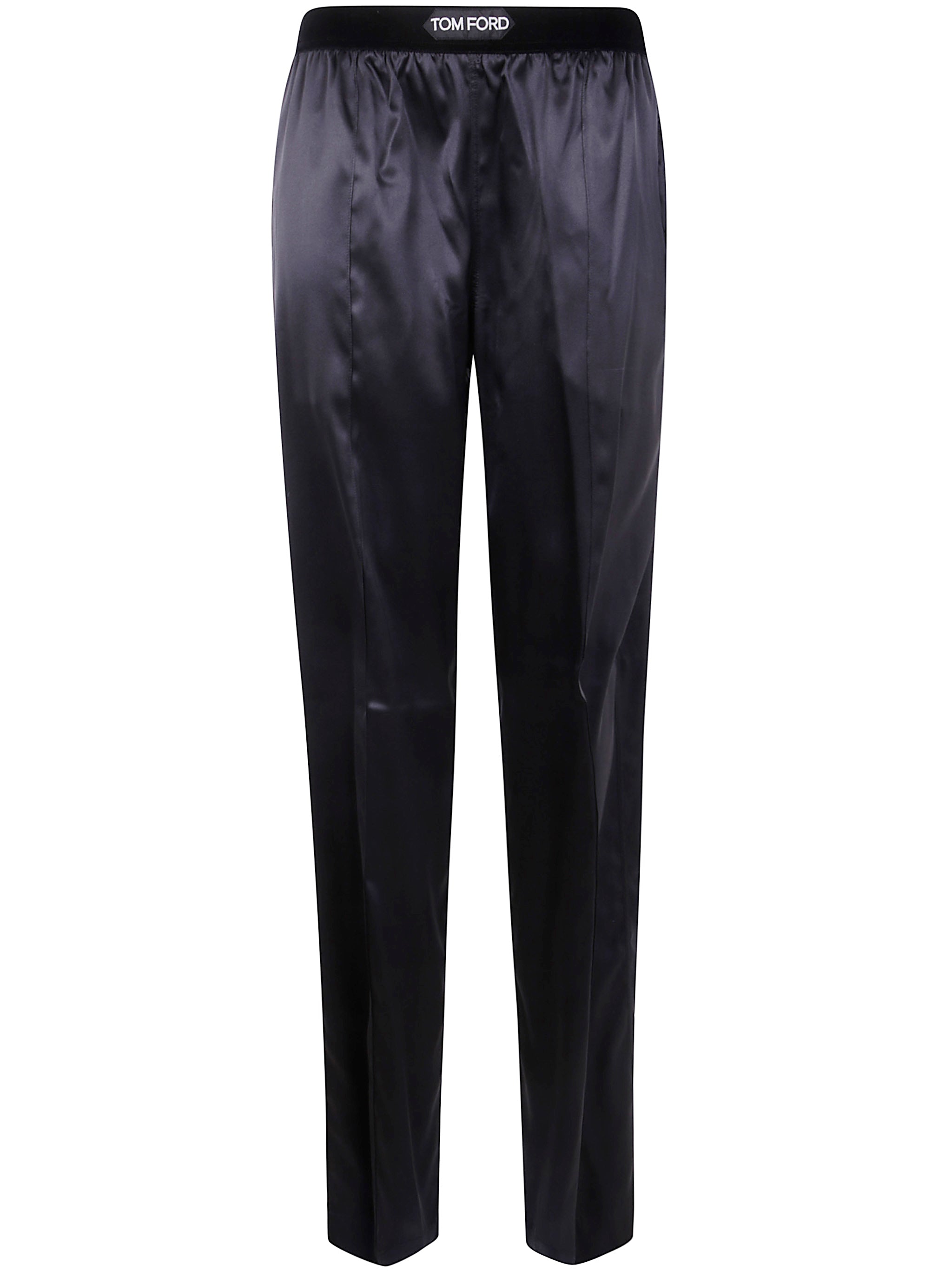 STRETCH SILK SATIN PIJAMAS TROUSERS Tom Ford BLACK S