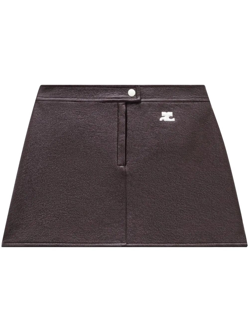 RE-EDITION VINYL MINI SKIRT COURREGÈS RED 38