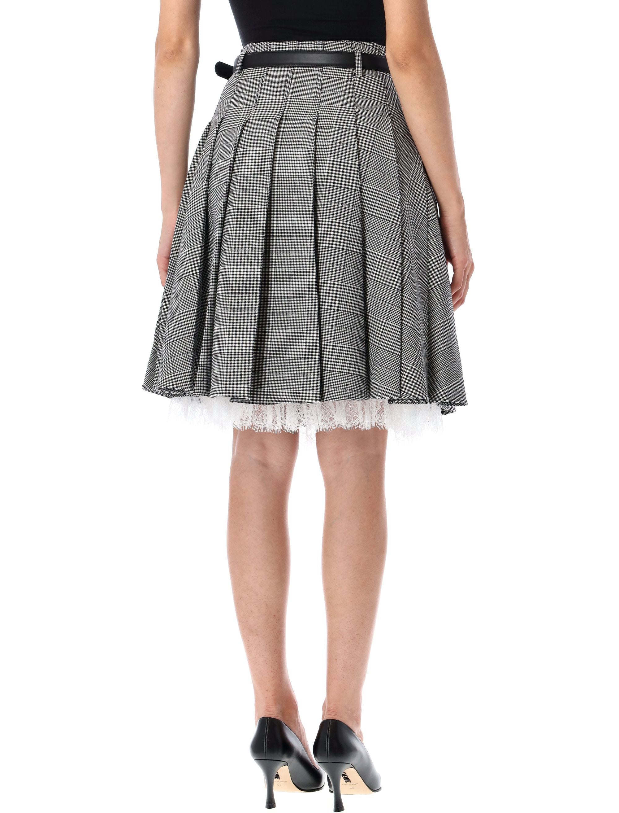 PLEATED MIDI SKIRT PRINCE OF WALES Self-Portrait