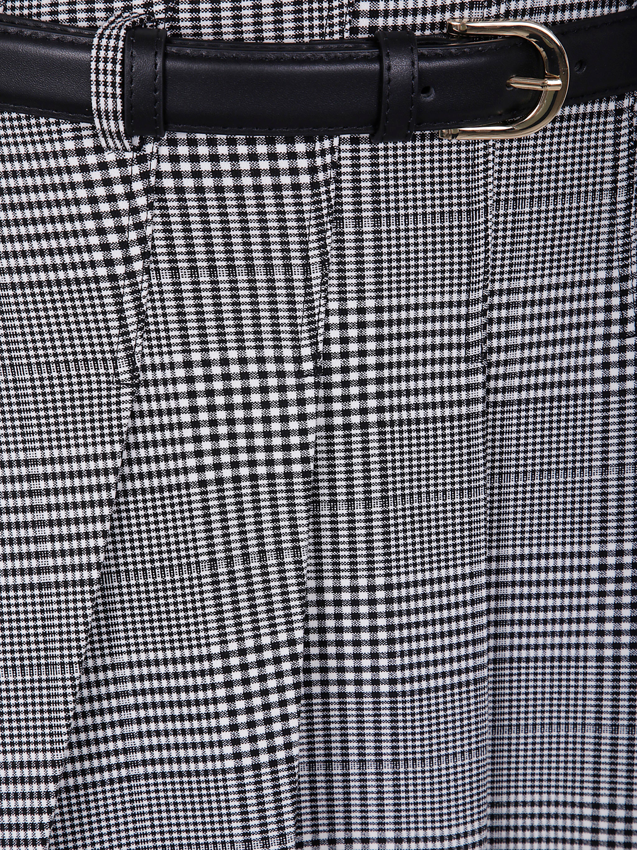 PRINCE OF WALES CHECK PLEATED MIDI SKIRT Self-Portrait