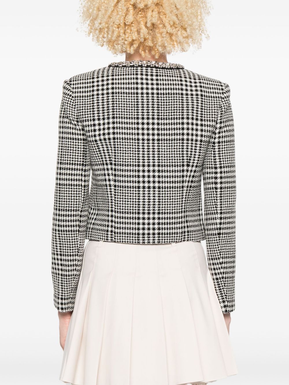 WOOL BLEND CHECKED JACKET Self-Portrait