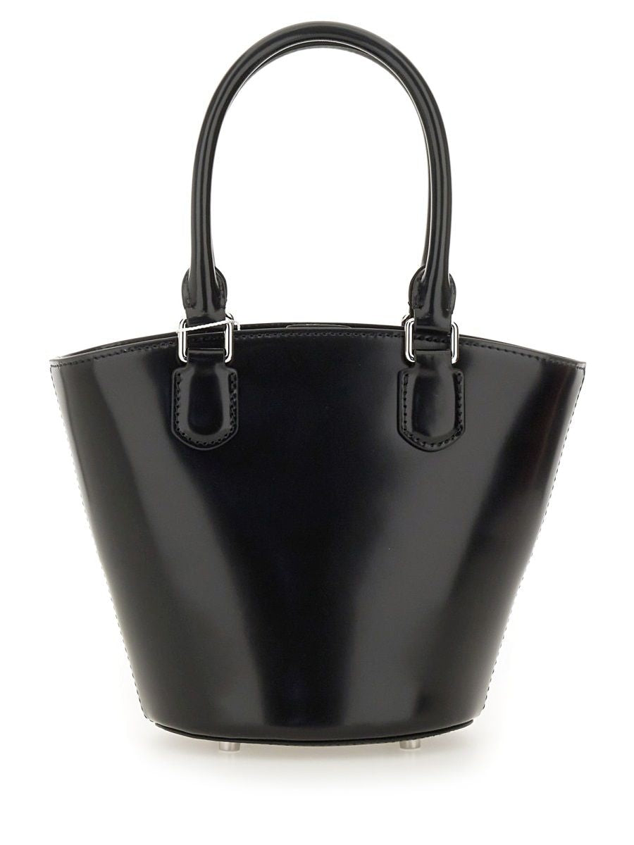 LEATHER TOTE BAG WITH CHARM Self-Portrait