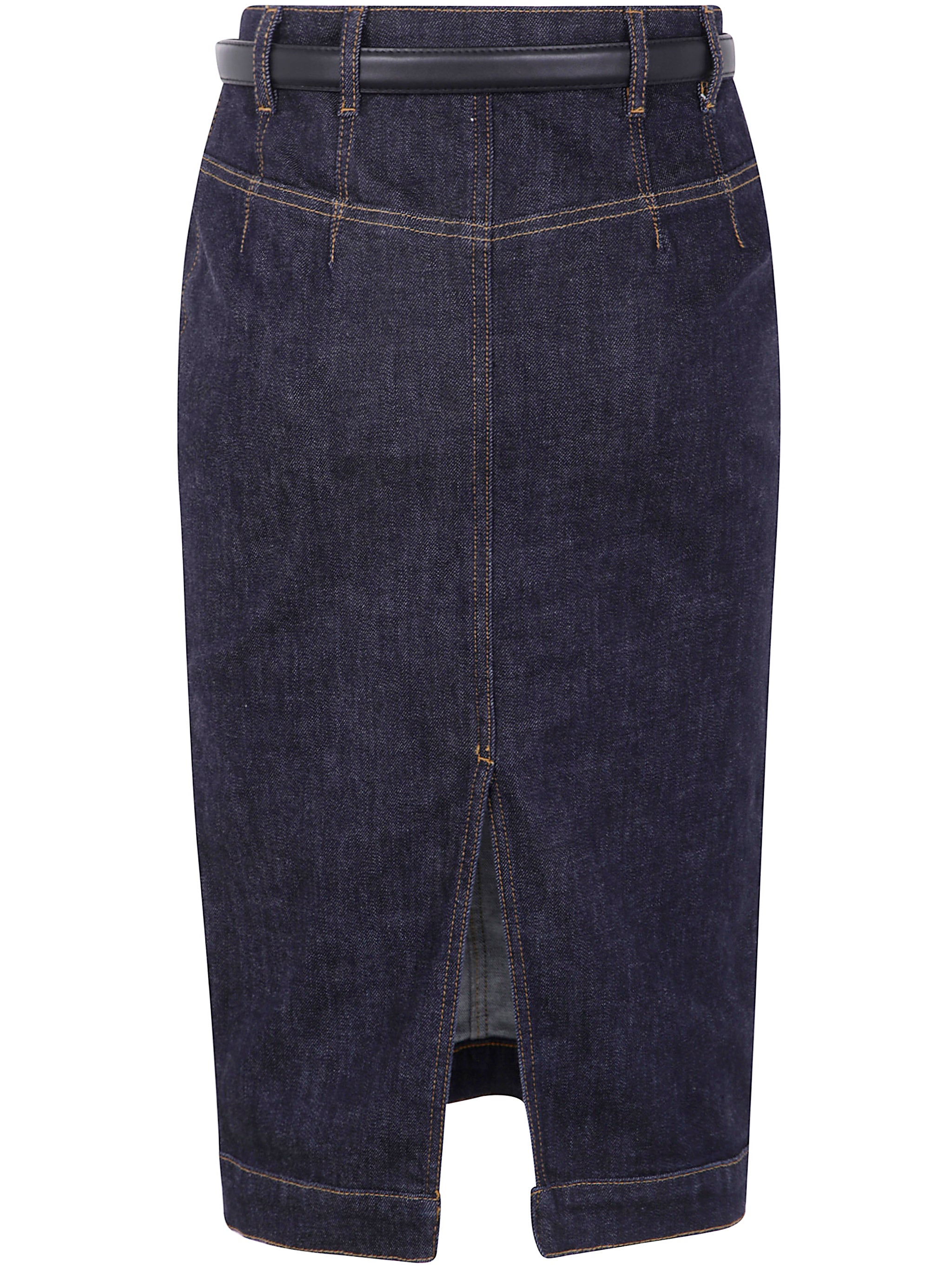INDIGO DENIM MIDI SKIRT Self-Portrait
