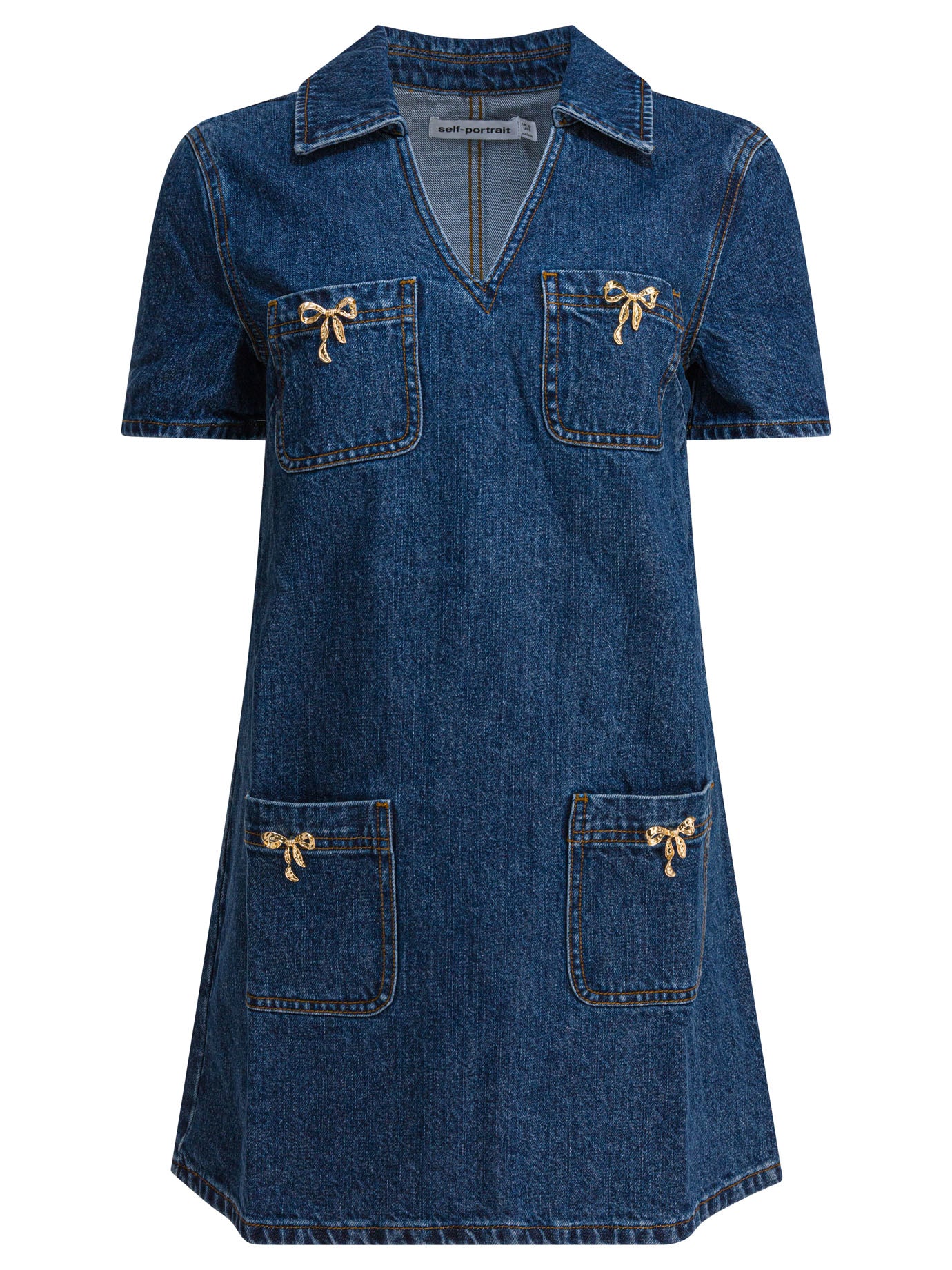 BLUE COTTON DRESS Self-Portrait BLUE 16