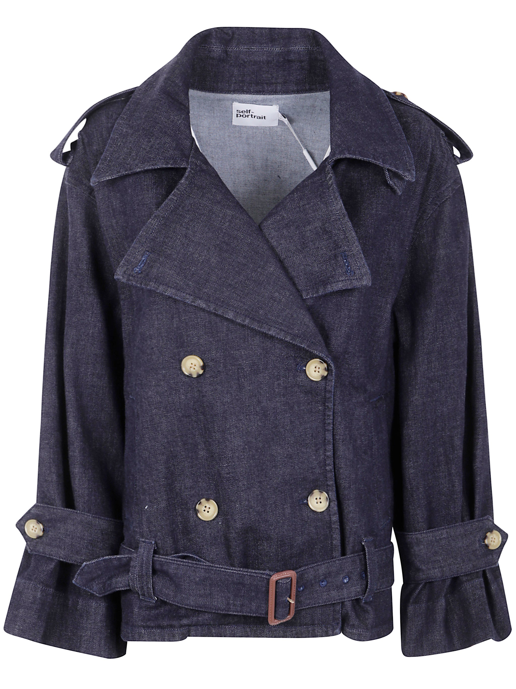 DENIM TRENCH JACKET Self-Portrait BLUE 8