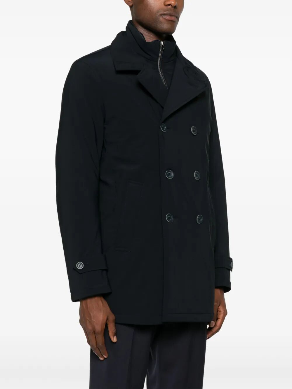 DOUBLE-BREASTED NYLON DOWN JACKET Herno