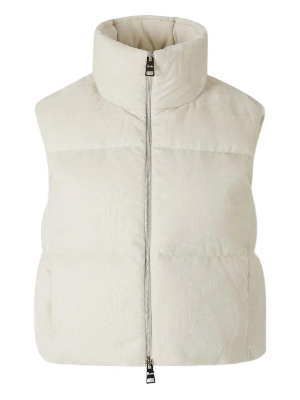 VELVET SLEEVELESS DOWN JACKET Herno CREAM 40