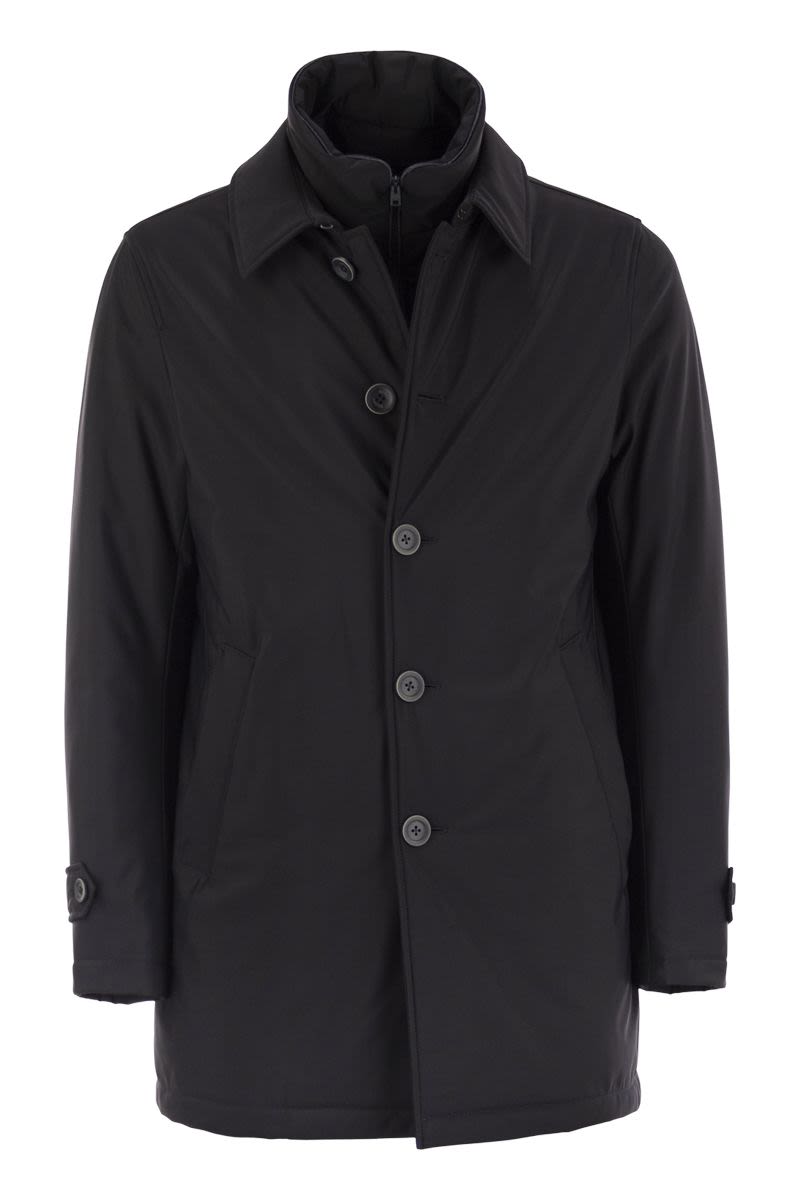 LONG DOWN JACKET WITH BUTTONS Herno BLUE 46
