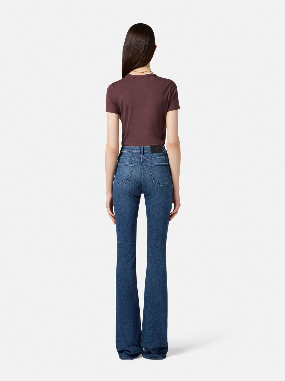 COTTON BLEND FLARE JEANS Elisabetta Franchi