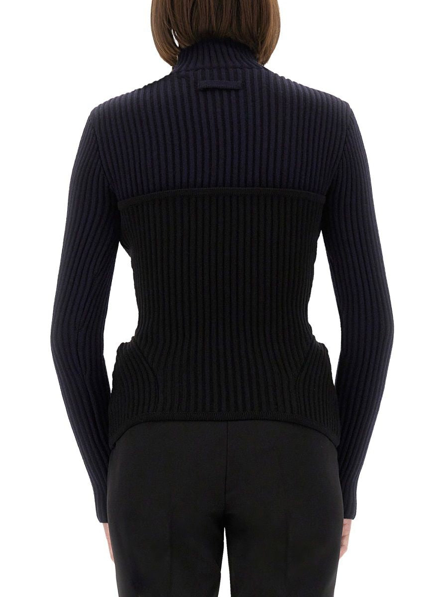 BLUE MERINO WOOL SWEATERS JEAN PAUL GAULTIER