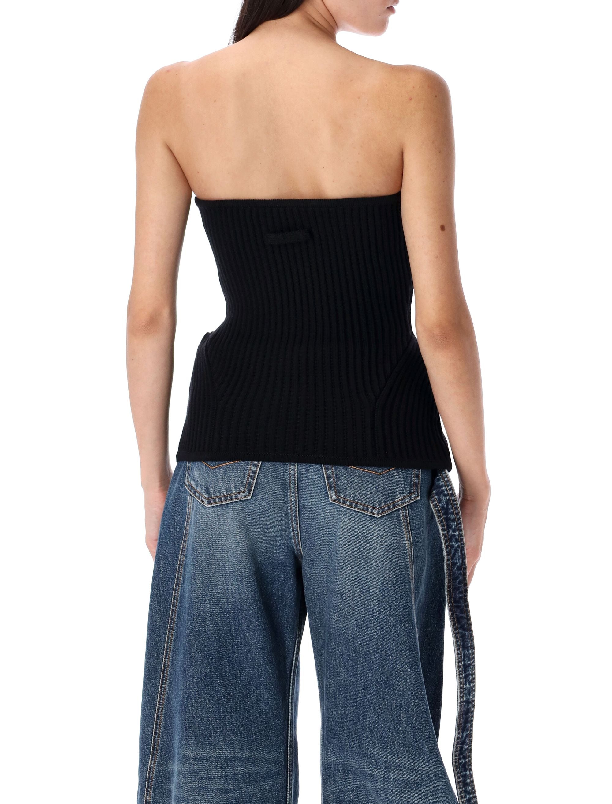 KNITTED BUSTIER TOP JEAN PAUL GAULTIER