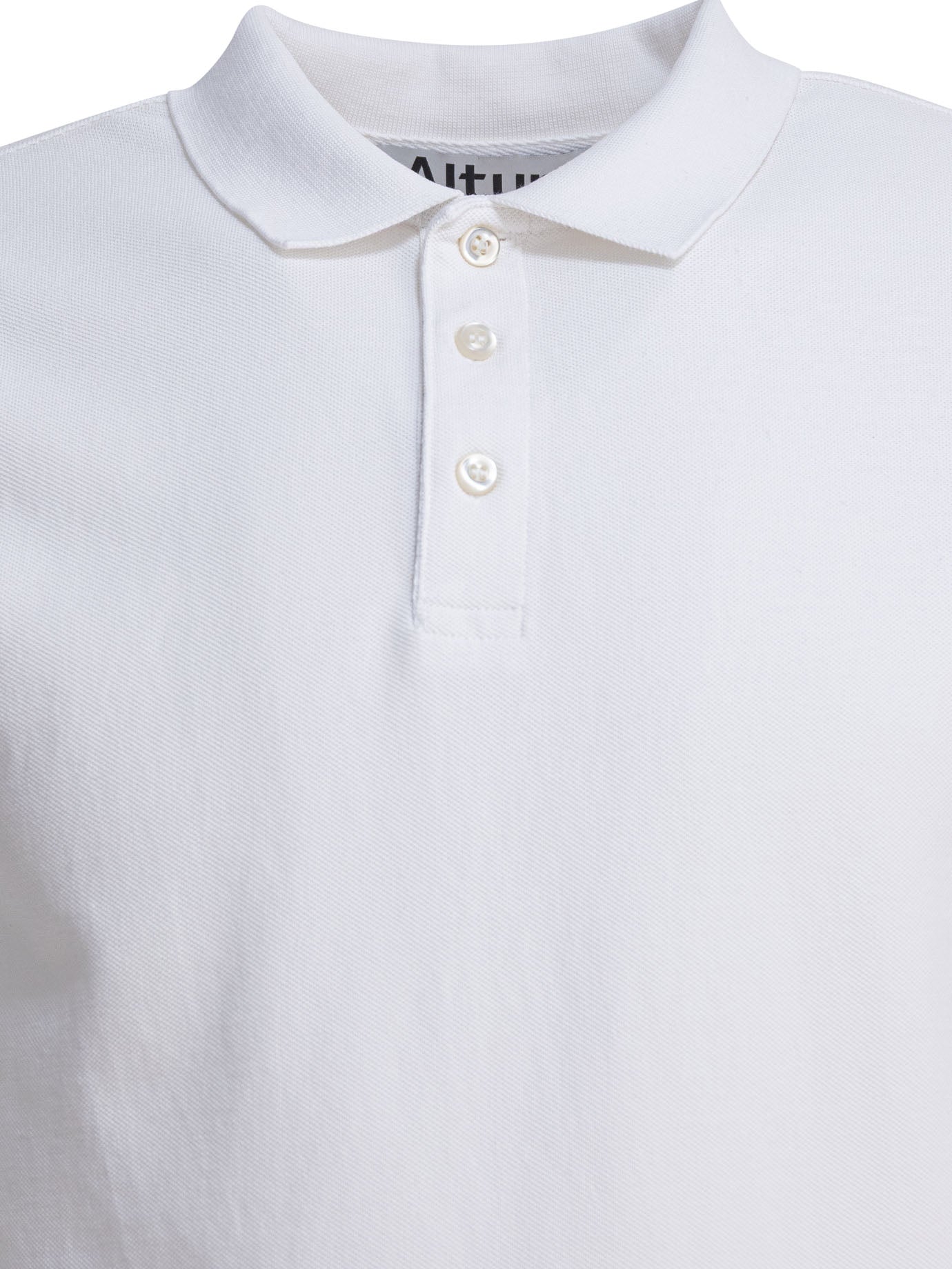 WHITE COTTON POLO SHIRT ALTUM