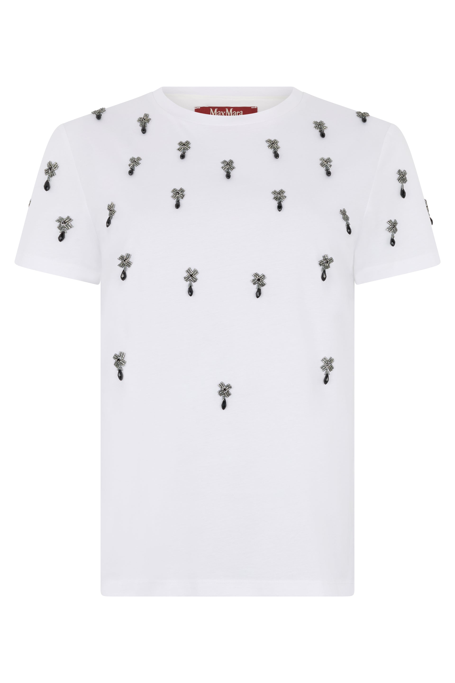 PONTILE COTTON CREW-NECK T-SHIRT MAX MARA STUDIO White XS