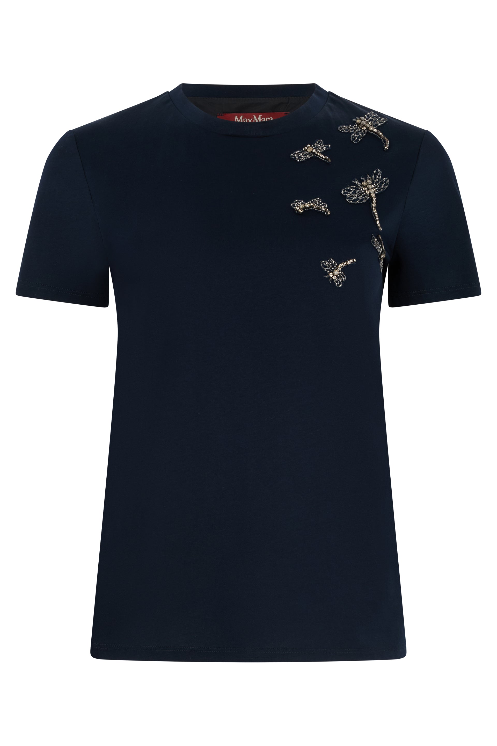 PONTILE COTTON CREW-NECK T-SHIRT MAX MARA STUDIO blue XS