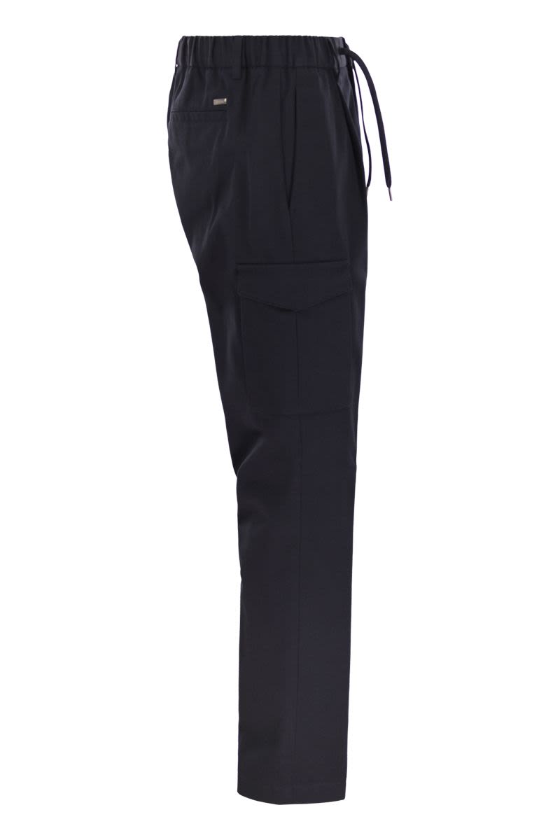 PURE COTTON RESORT CARGO TROUSERS Herno