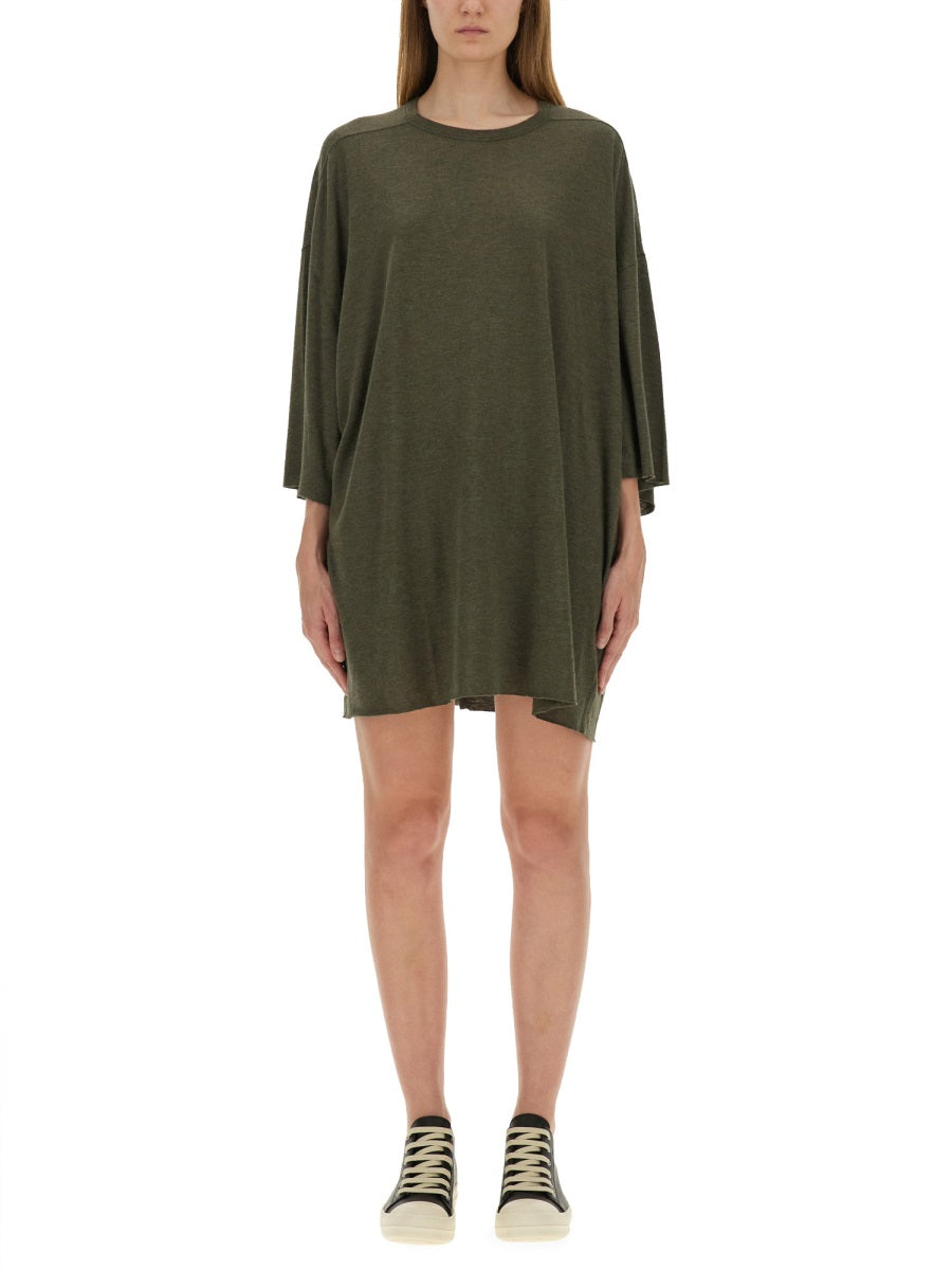 GREEN VISCOSE NYLON T-SHIRTS Rick Owens GREEN UNI