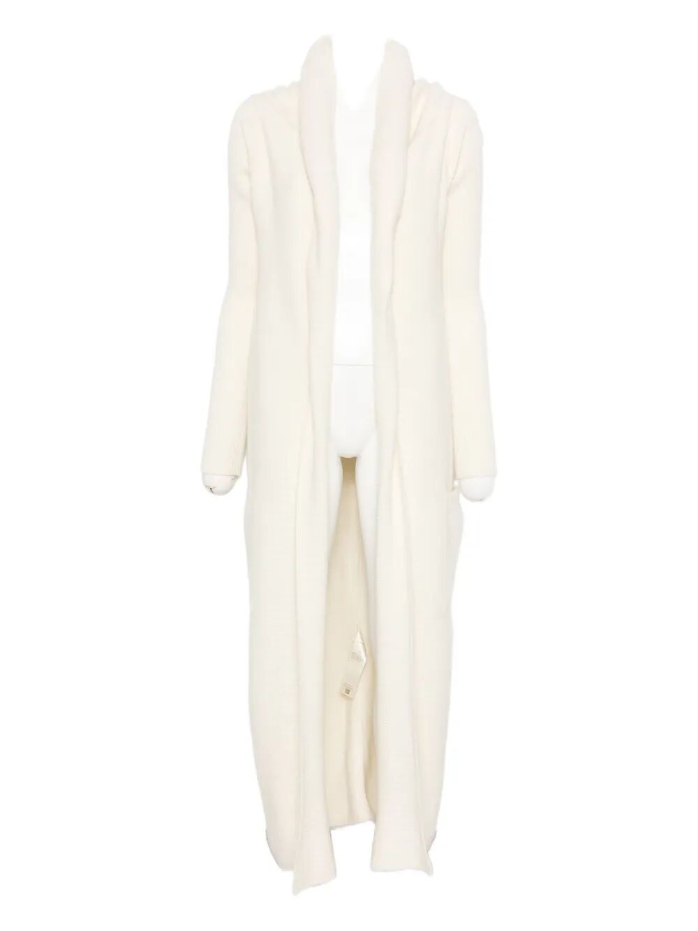 KNITTED LONG CARDIGAN Rick Owens WHITE XS