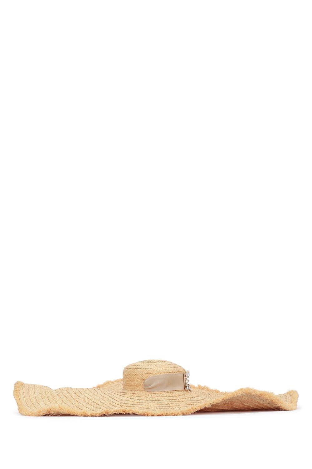 RV BROCHE EXTRA RAFIA HAT Roger Vivier