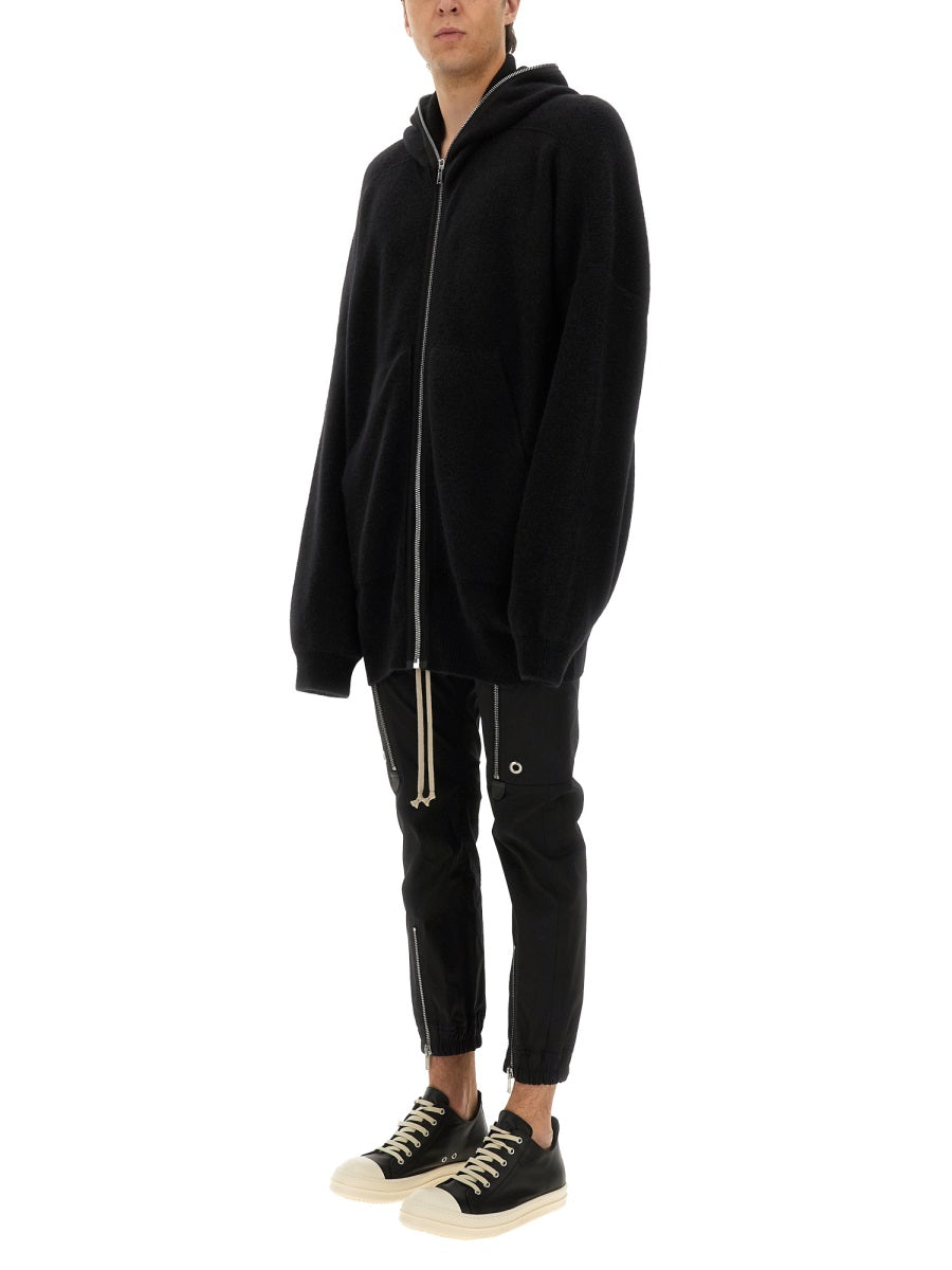 BLACK ALPACA WOOL SWEATSHIRTS Rick Owens
