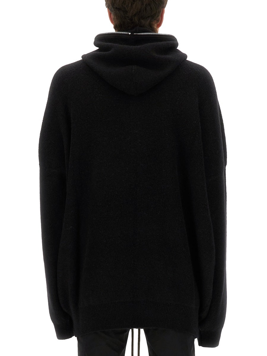 BLACK ALPACA WOOL SWEATSHIRTS Rick Owens