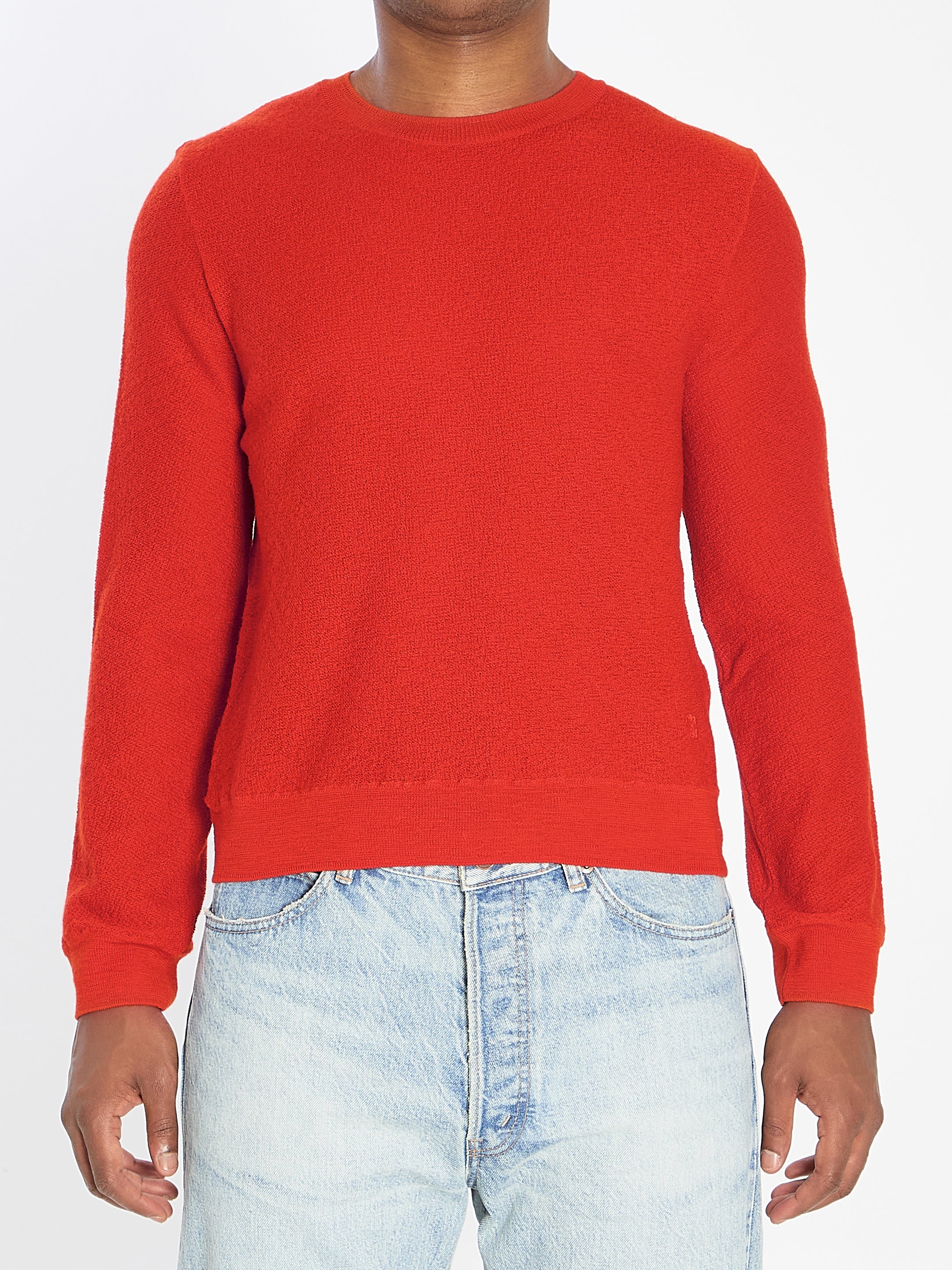 CREW NECK SWEATER IN WOOL Celine RED M