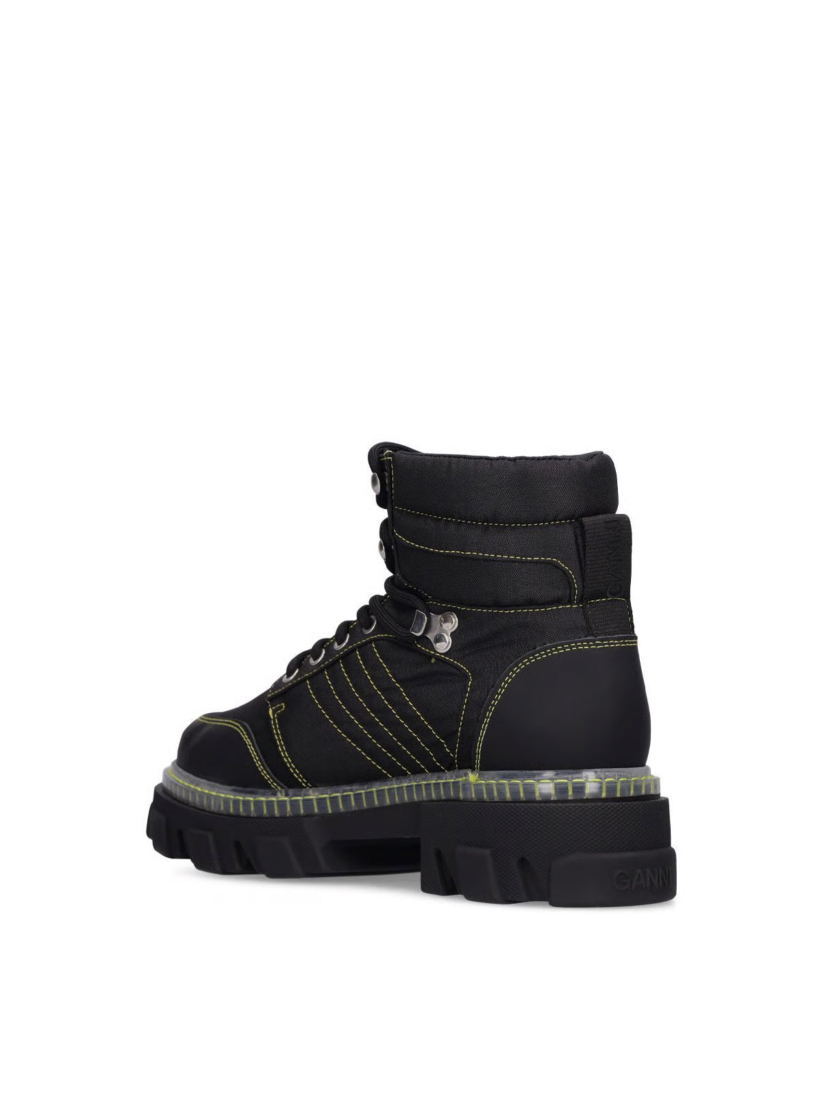 CLEATED LACE UP HIKING BOOTS Ganni