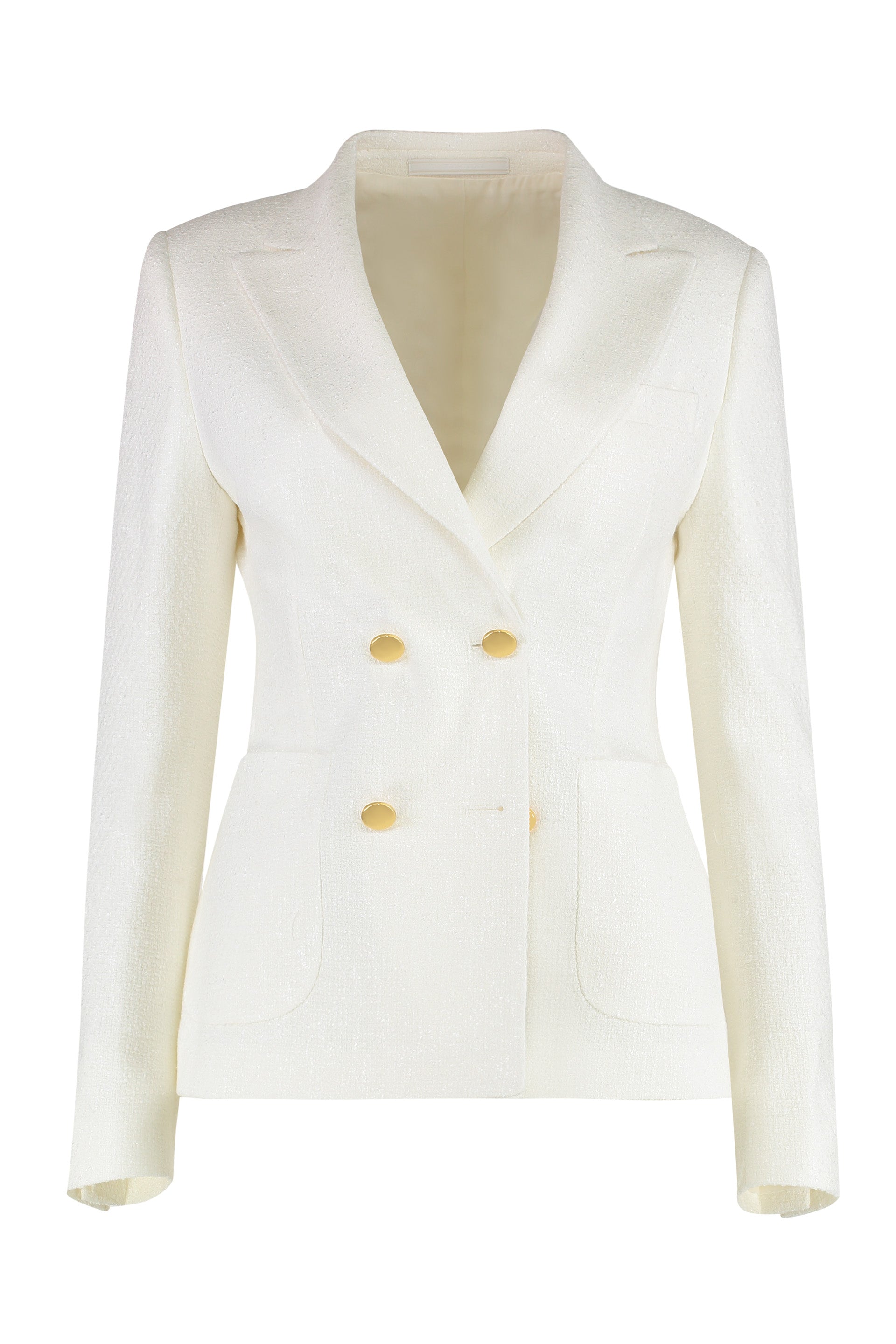 J-CORAL BOUCLE JERSEY SINGLE-BREASTED JACKET 0205 TAGLIATORE White 40