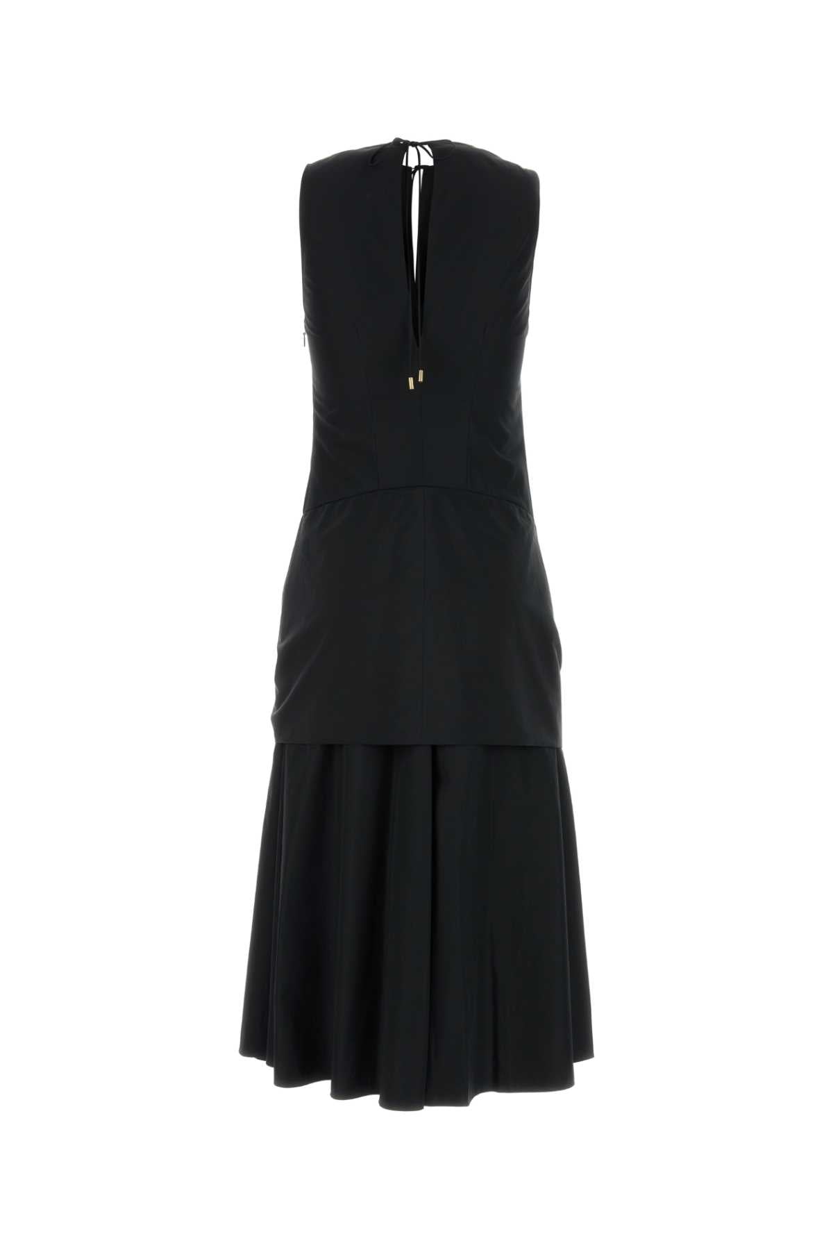 BLACK POPLIN DRESS LOEWE