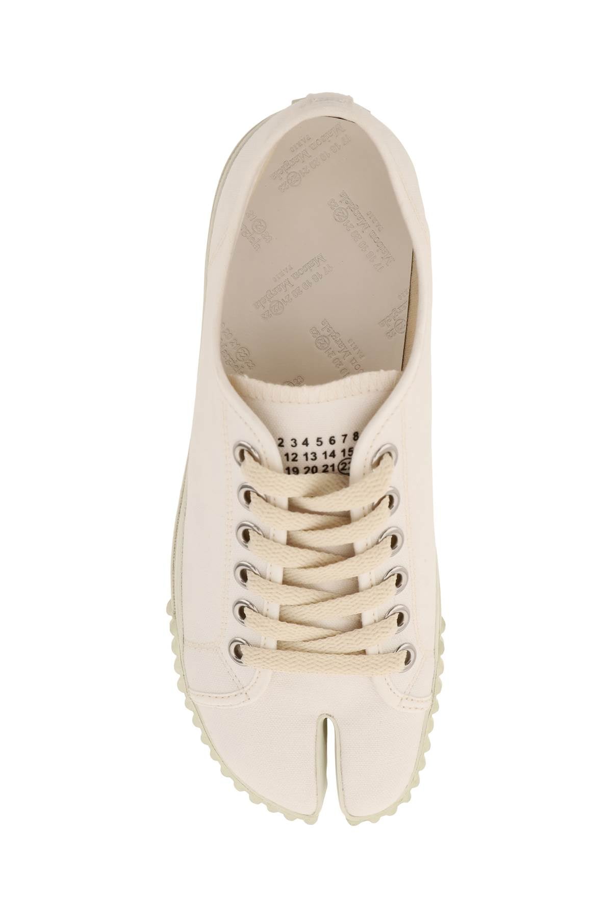 WHITE CANVAS TABI SNEAKERS Maison Margiela