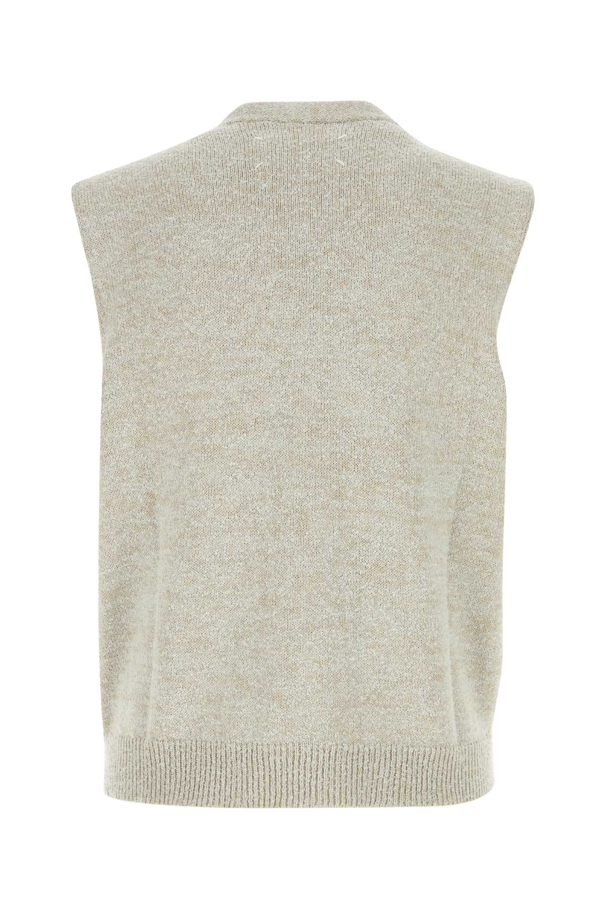 MELANGE GREY COTTON BLEND VEST Maison Margiela