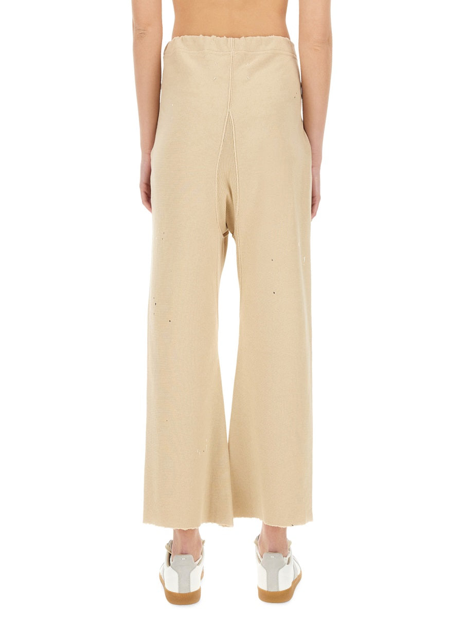 IVORY COTTON TROUSERS Maison Margiela