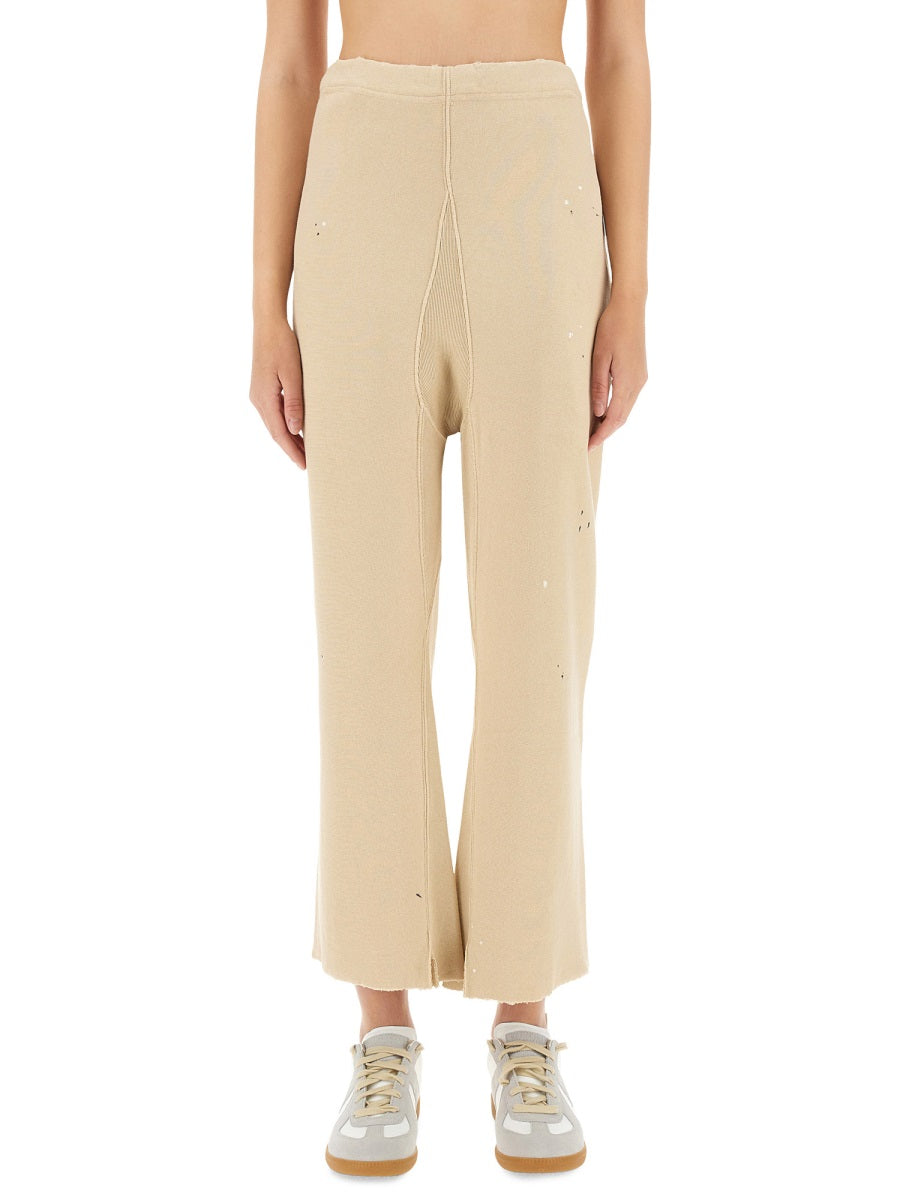 IVORY COTTON TROUSERS Maison Margiela