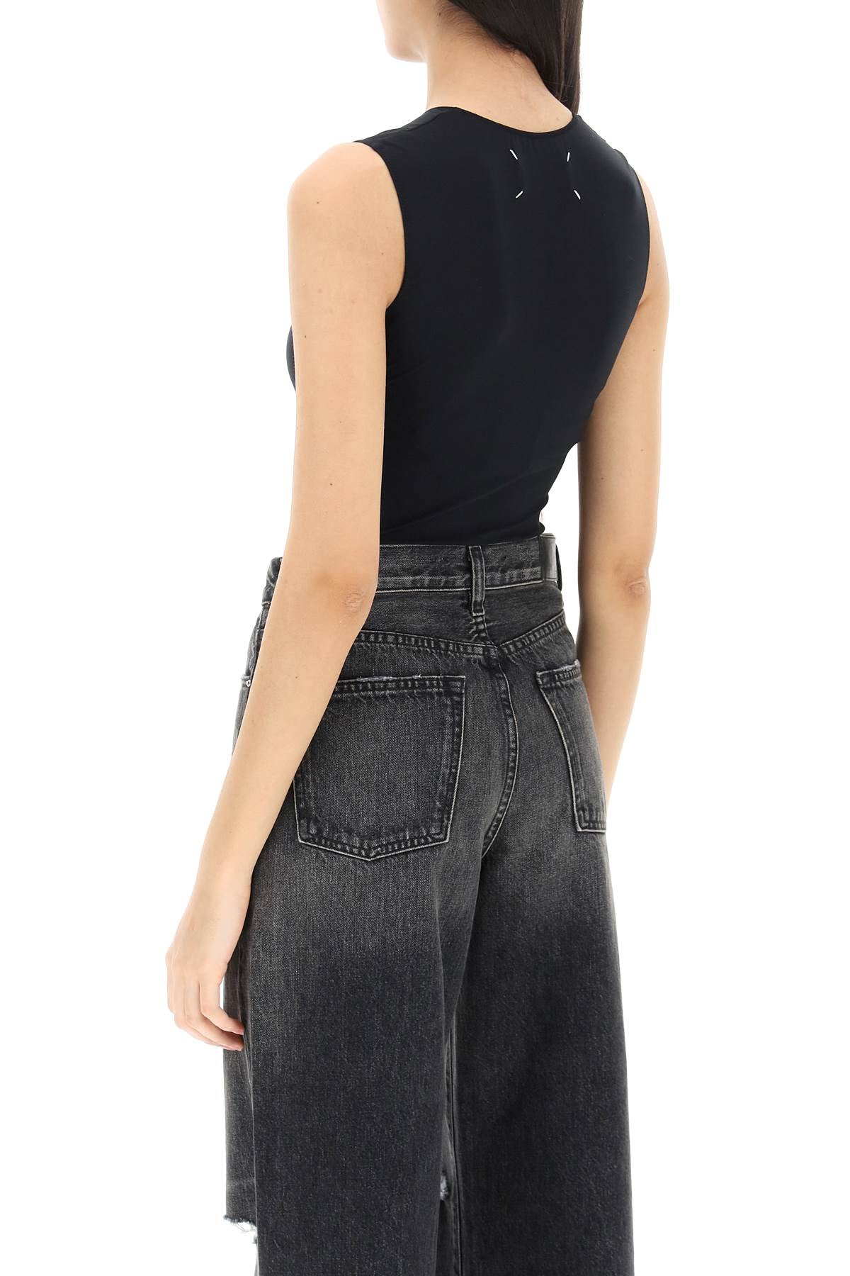 BLACK STRETCH NYLON BODY Maison Margiela