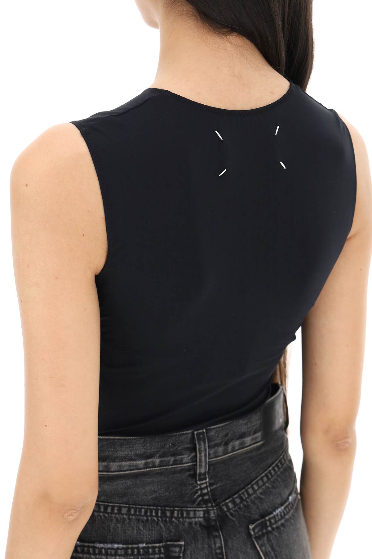 BLACK STRETCH NYLON BODY Maison Margiela