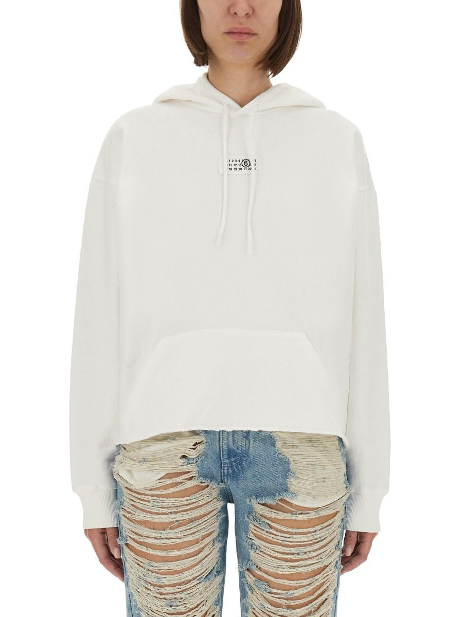 WHITE COTTON SWEATSHIRTS MM6 MAISON MARGIELA WHITE XS
