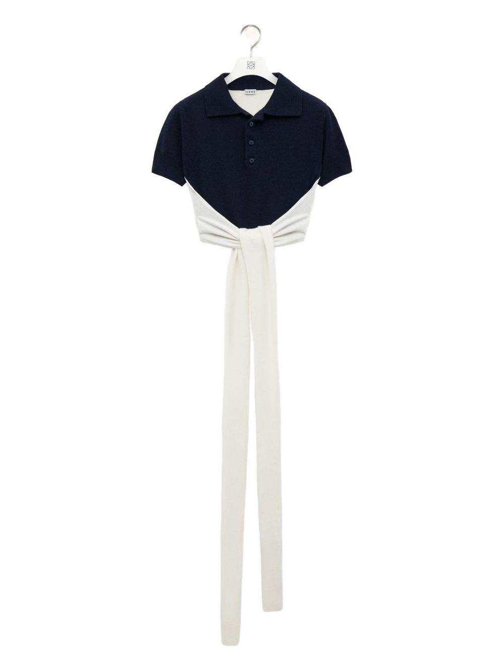 BLUE WOOL CASHMERE T-SHIRT LOEWE BLUE XS