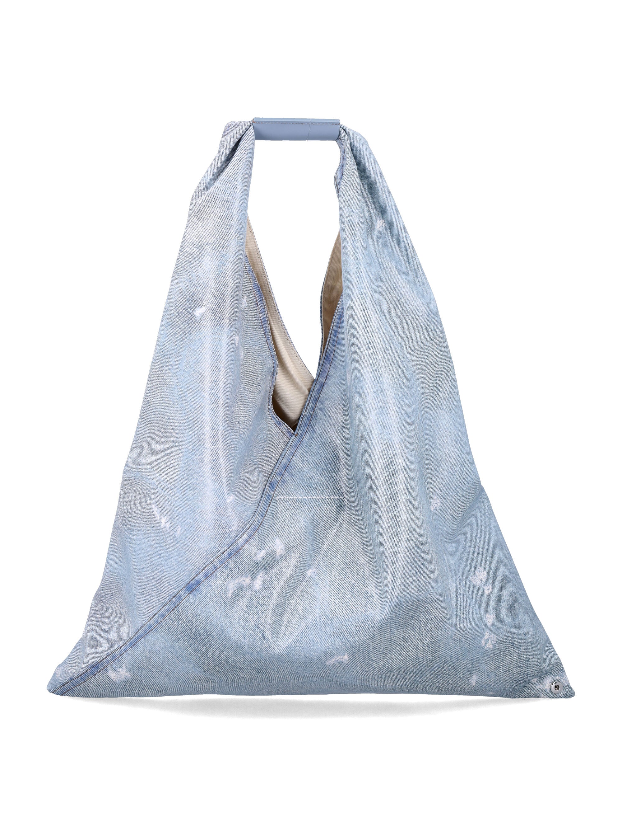 MM6 Maison Margiela polyester shoulder bag detail, pebbled calfskin accent