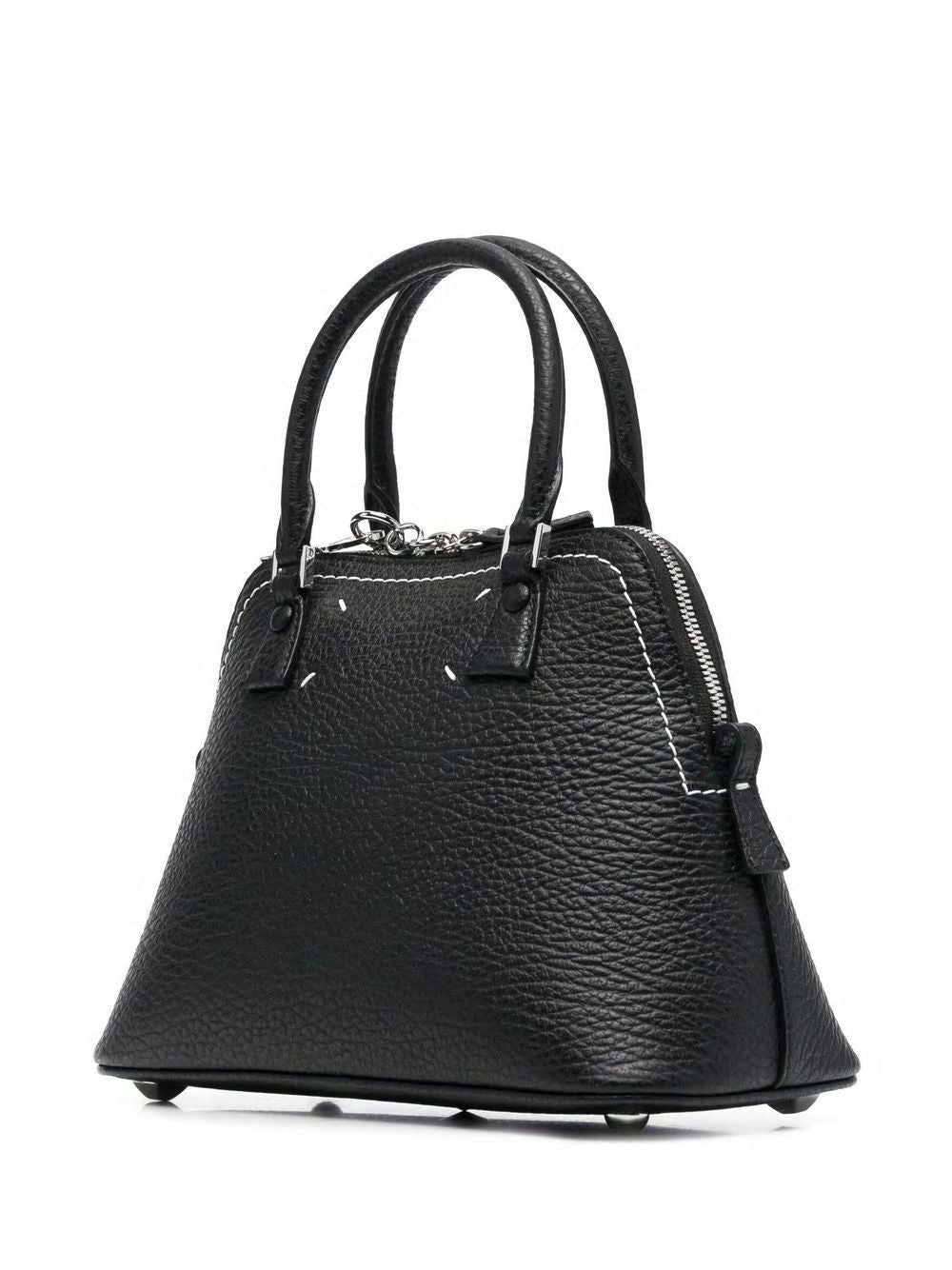 BLACK LEATHER MINI 5AC HANDBAG Maison Margiela