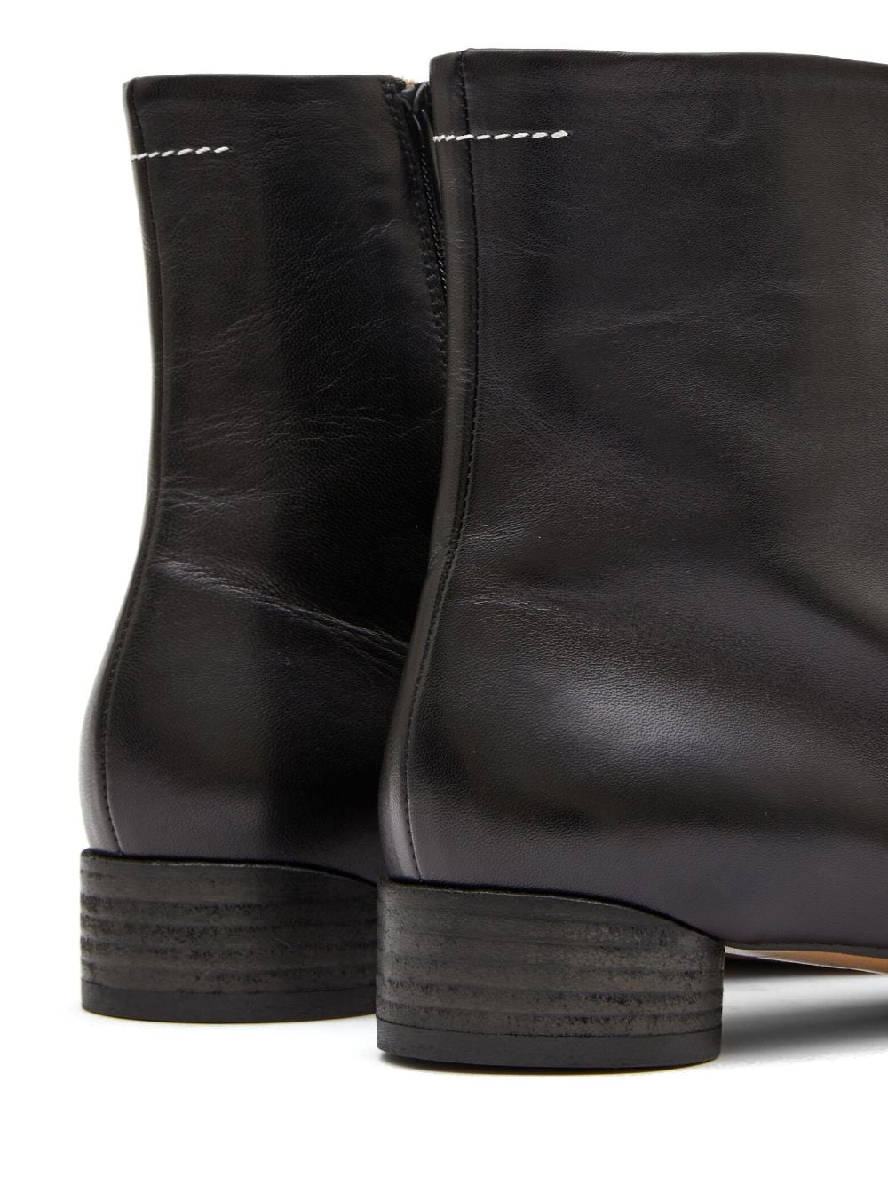 LEATHER ANKLE BOOTS MM6 MAISON MARGIELA