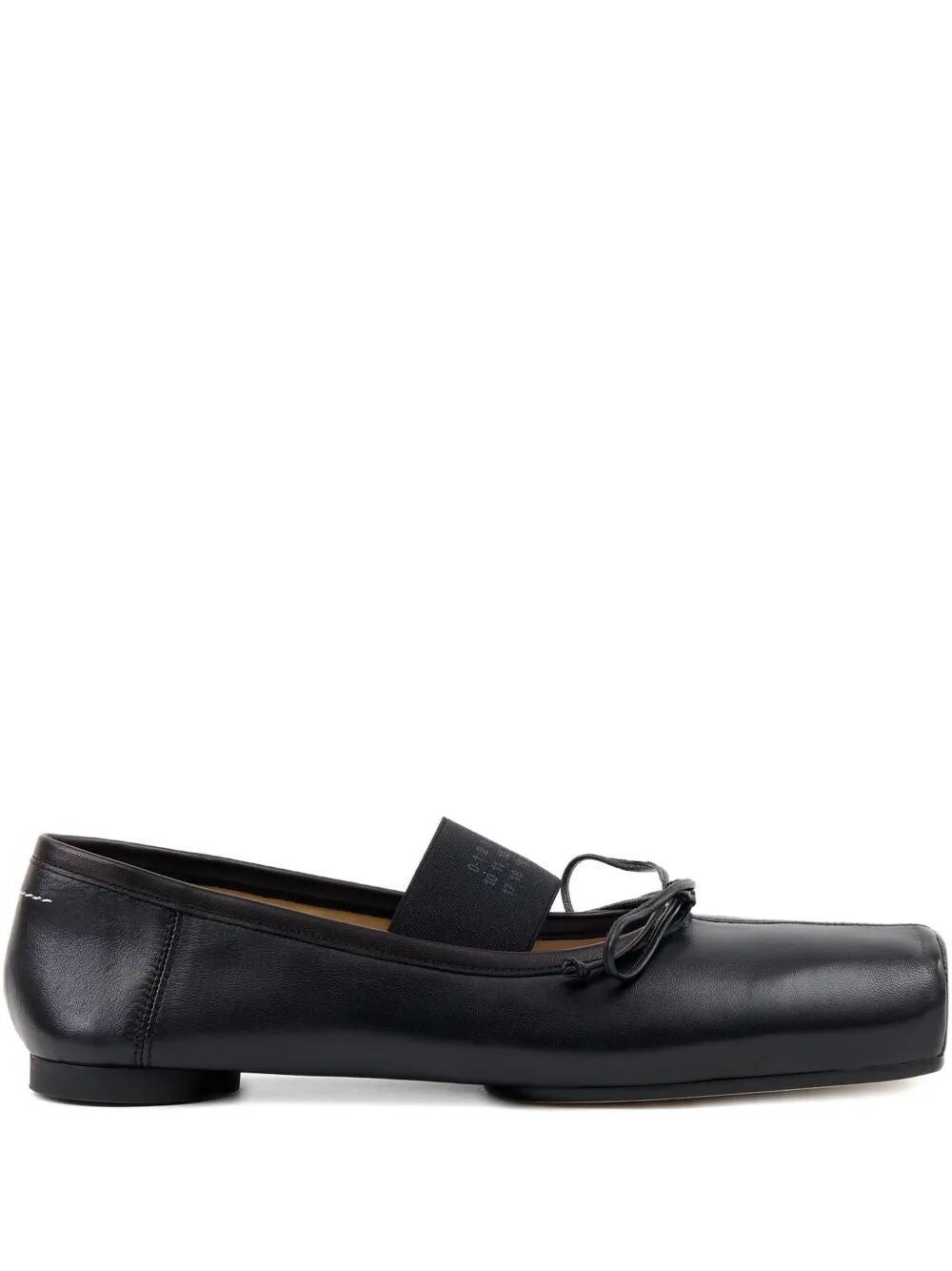 BLACK LEATHER FLATS MM6 MAISON MARGIELA BLACK 38